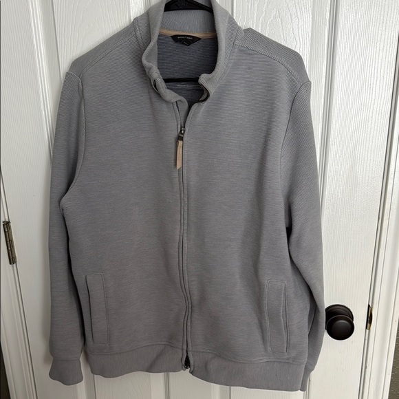 Banana Republic Men's Gray Full-Zip Sweater sz l - Picture 1 of 5